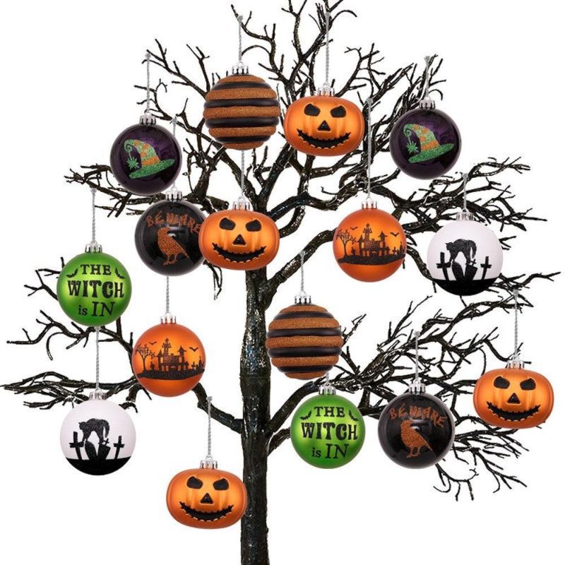 HalloweenOrnamentBallSet Pumpkin Witch QuoteMockup4