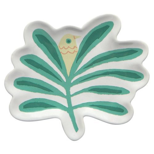 Haven Palm Tree Shaped Ceramic Trinket Tray Catch all Decorative Tray 4 75 x 4 5