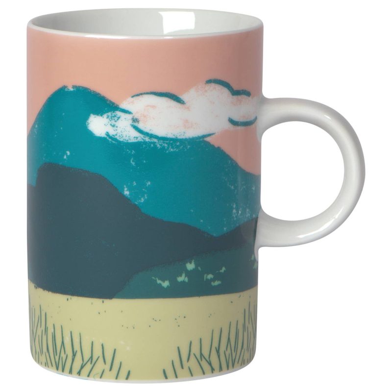 Haven Tall Ceramic Mug Small Loop Handle Coffee Tea Cup 14 oz 10