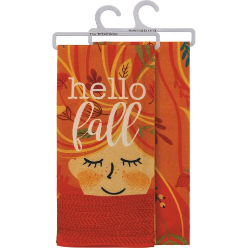 Hello Fall Kitchen Towel Dish Towel 18 x 28 3