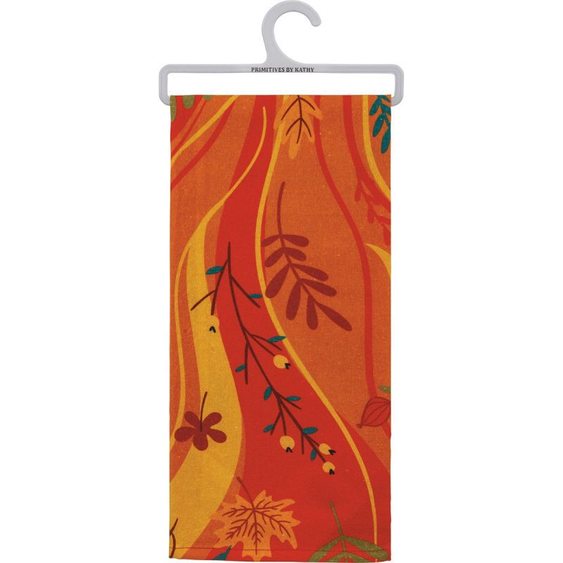 Hello Fall Kitchen Towel Dish Towel 18 x 28 4