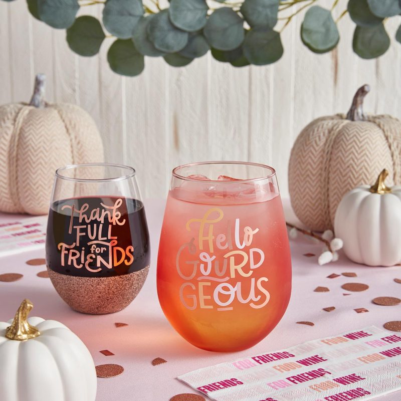 Hello Gourdgeous Jumbo Stemless Wine Glass 30 Oz Holds an Entire Bottle of Wine 3