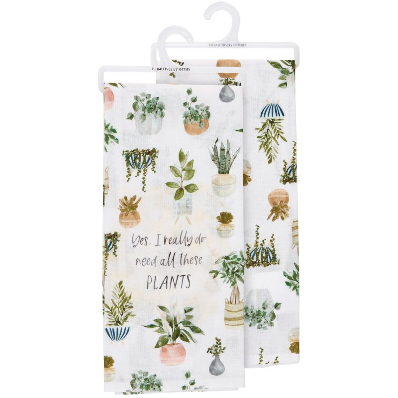 I Really Do Need All These Plants Kitchen Towel Plant Lovers Cotton Hand Tea Dish Cloth 18 x 28 3