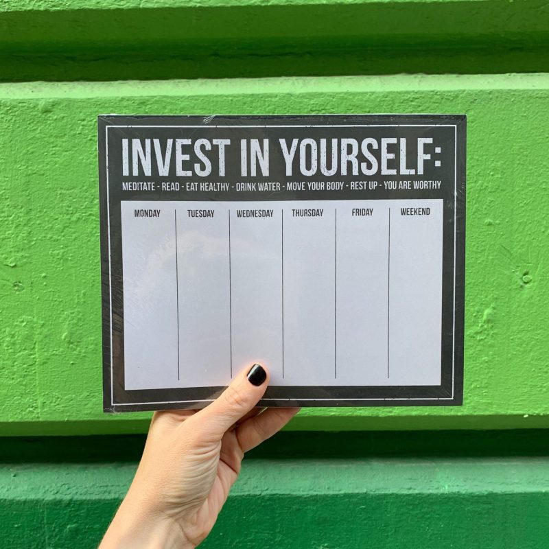 Invest In Yourself Weekly Planner Notepad 2