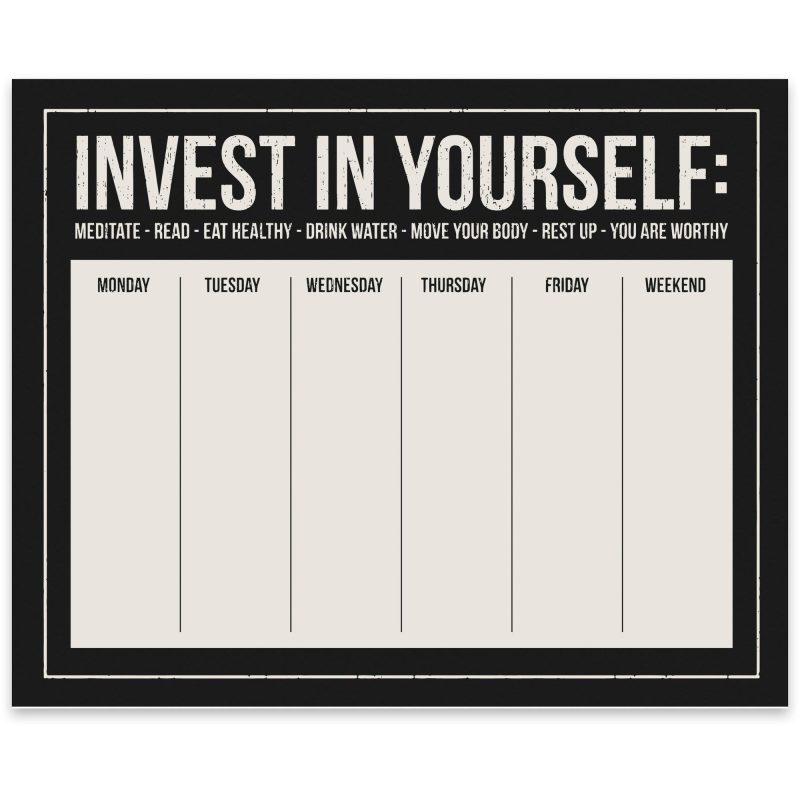 Invest In Yourself Weekly Planner Notepad 3