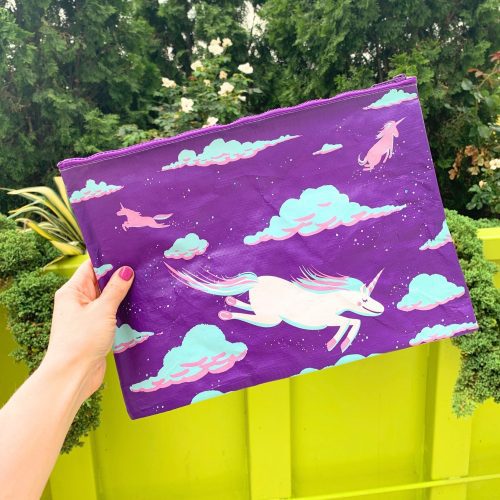 Jumbo Pouch Always Be A Unicorn Purple Recycled Material Jumbo Zipper Folder 14 25 x 10 4 ede9097f 064a 4f58 8242 5921b013eee6