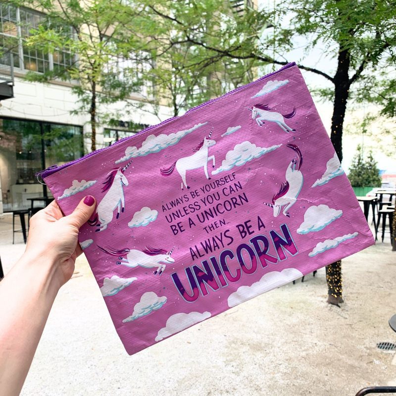 Jumbo Pouch Always Be A Unicorn Purple Recycled Material Jumbo Zipper Folder 14 25 x 10 e18d686f f66d 4ad3 b25c ea823f81d371