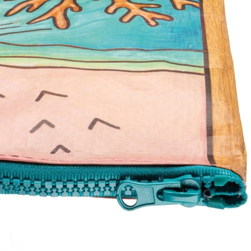 Jumbo Pouch Brave Free Wild As The Sea Zipper Folder 14 25 x 10 7