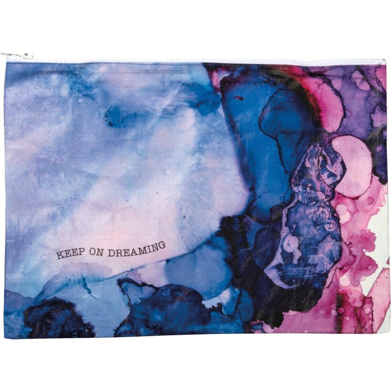 Jumbo Pouch Keep On Dreaming Watercolor Design Colorful Recycled Material Jumbo Zipper Folder 14 25 x 10 2 4553a097 3634 4fce 832a 591b2cdb4171