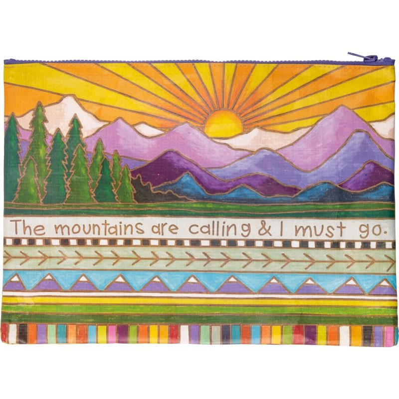 Jumbo Pouch Mountains Are Calling I Must Go Zipper Folder Recycled Material Pouch 14 25 x 10 4 5faeef1e 07b3 4f40 9867 1a3f8e9fb52e