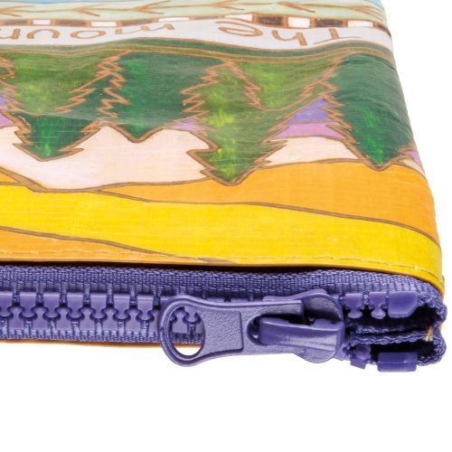 Jumbo Pouch Mountains Are Calling I Must Go Zipper Folder Recycled Material Pouch 14 25 x 10 6