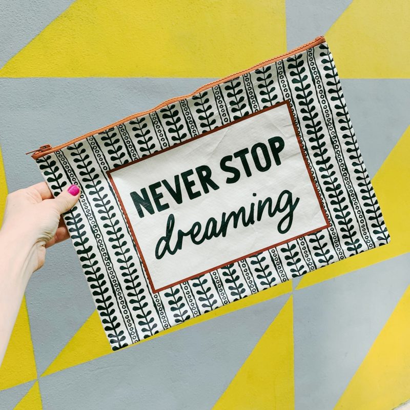 Jumbo Pouch Never Stop Dreaming Zipper Folder 14 25 x 10 cbd29f1a 9cff 4026 b38b 8070906d64ce