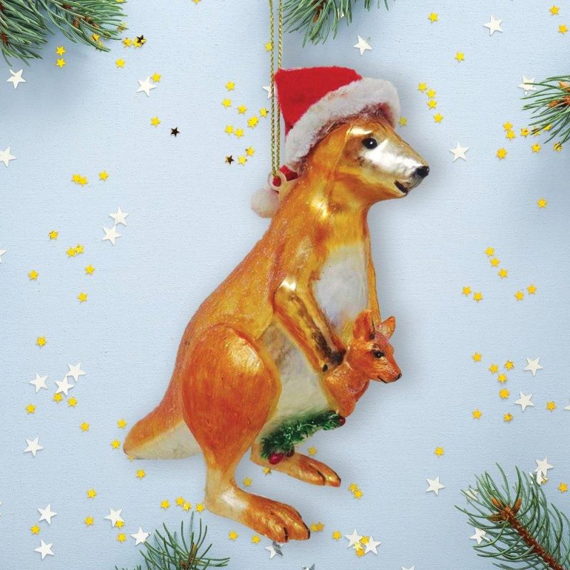 KangarooGlassChristmasOrnamentLightBlueWallChristmasOrnamentMockup