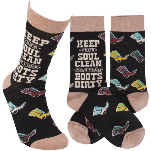 Keep Your Soul Clean And Your Boots Dirty Socks Fun Western Themed Socks 4 68018a6e 2410 4881 875c 11d02641eb95