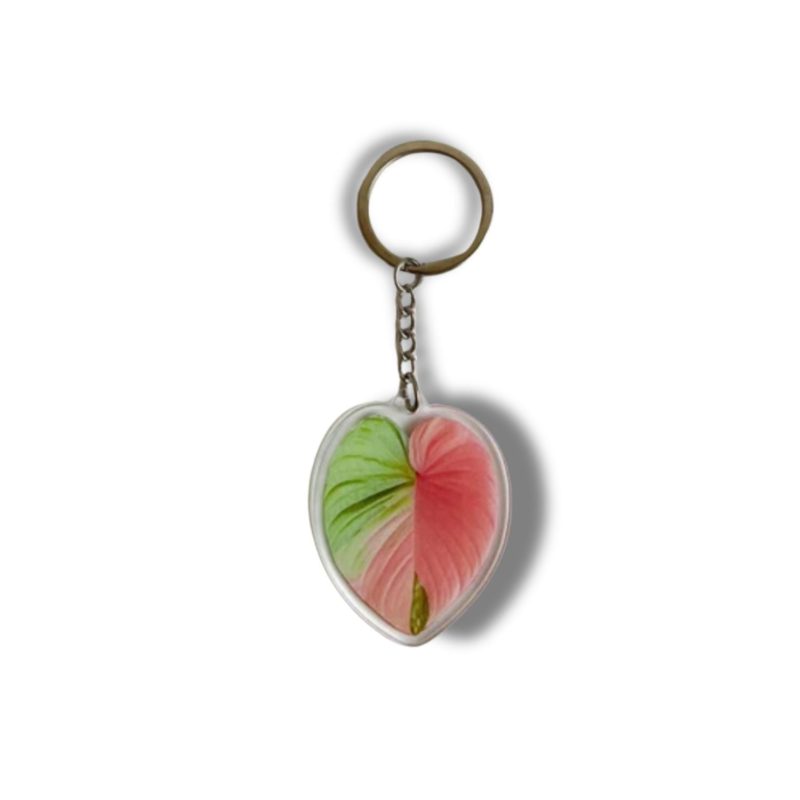 Leaf Acrylic Keychain 7 Illustrated Styles Double Sided Design 4