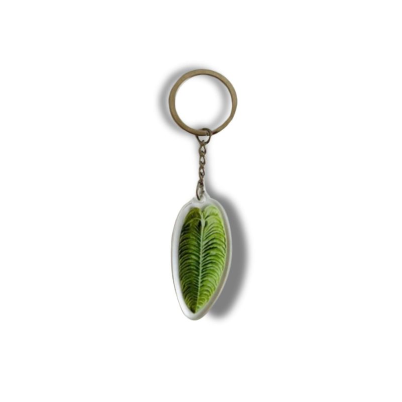 Leaf Acrylic Keychain 7 Illustrated Styles Double Sided Design 7