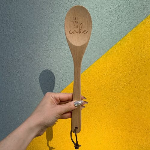 Let Them Eat Cake Marie Antoinette Inspired Cooking Spoon Cute Wooden Spoon in Muslin Gift Bag 4