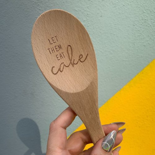 Let Them Eat Cake Marie Antoinette Inspired Cooking Spoon Cute Wooden Spoon in Muslin Gift Bag 5