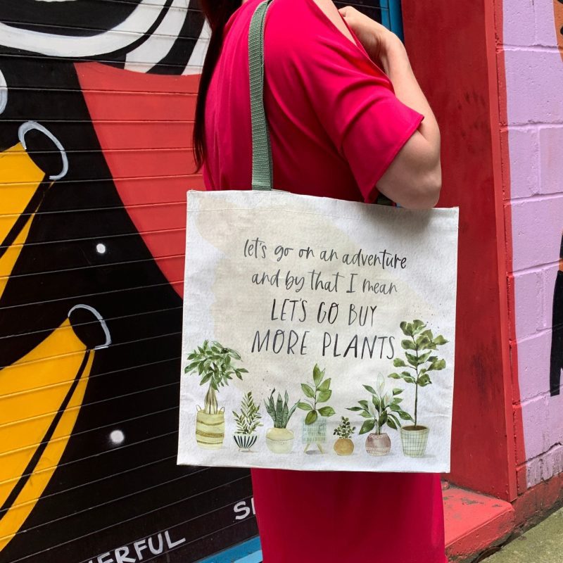 Lets Go Buy More Plants Market Tote Bag