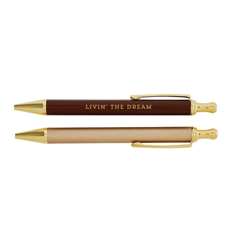 Livin The Dream Pen Set Set of 2 Giftable Pens in Box Refillable