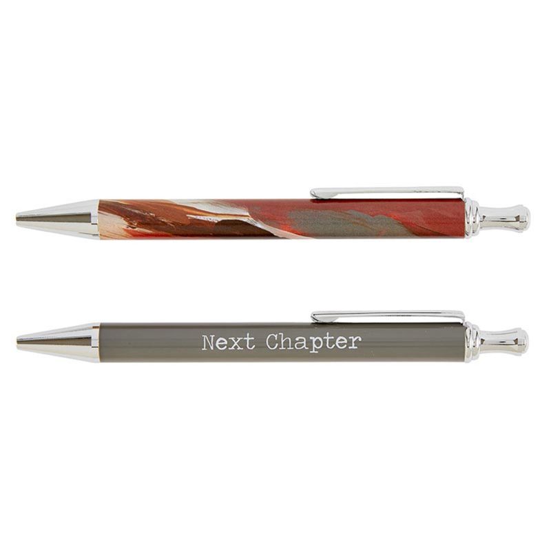 Next Chapter Pen Set Set of 2 Giftable Stylish Ballpoint Pens in Box Refillable