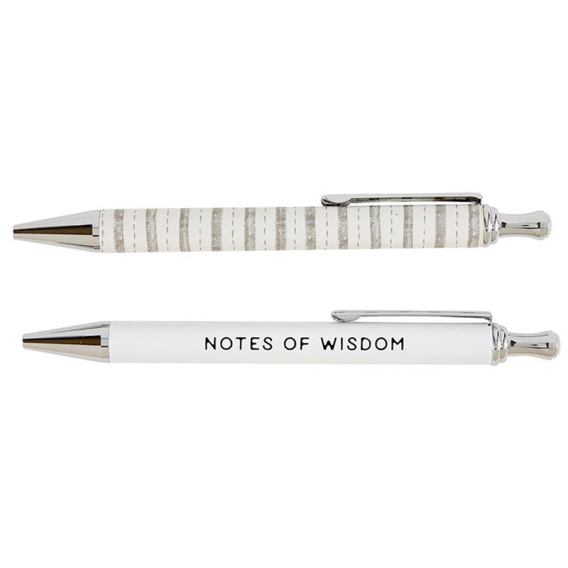 Notes of Wisdom Pen Set Set of 2 Giftable Pens in Box Refillable