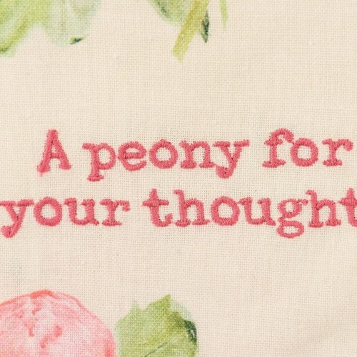 Peony For Your Thoughts Dish Cloth Towel Cotten Linen Novelty Tea Towel Cute Kitchen Hand Towel 18 x 28 4