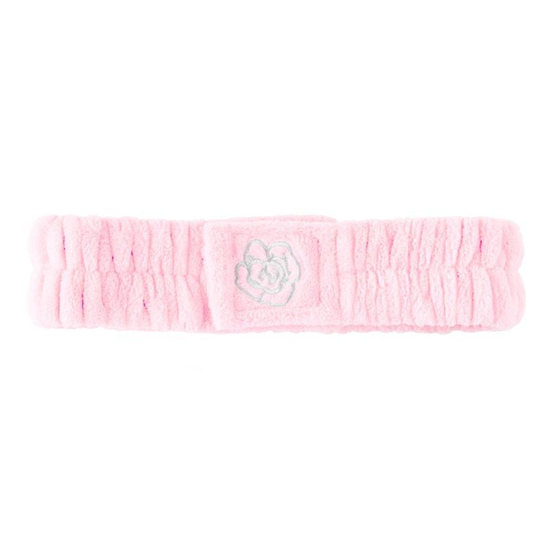 Pink Spa Headband Soft Hair Band for Skincare Facial After Shower