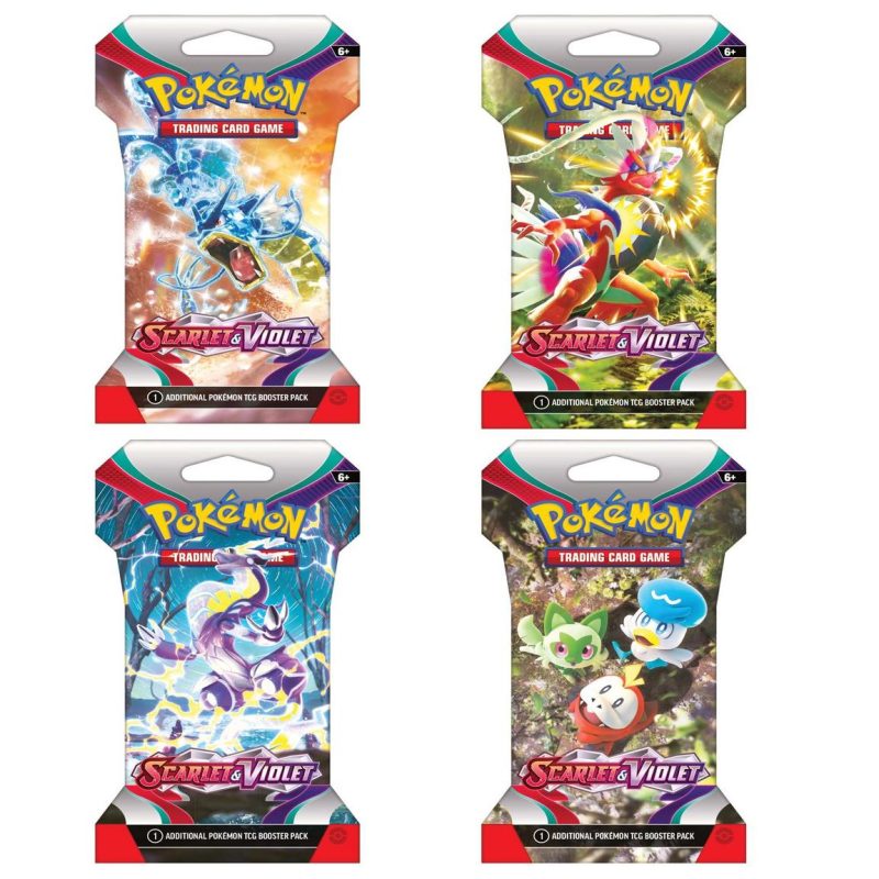 Pokemon Trading Card Game Scarlet and Violet Sleeved Booster Pack Styles May Vary