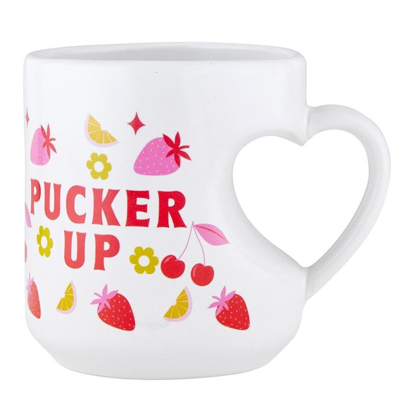 Pucker Up Heart Mug Stoneware Tea Coffee Cup 12oz 2