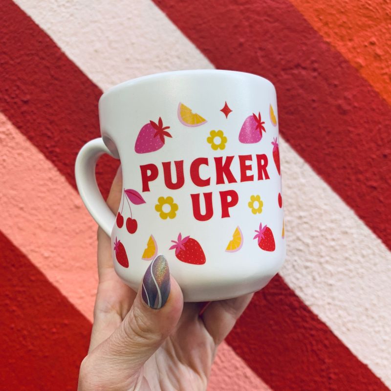 Pucker Up Heart Mug Stoneware Tea Coffee Cup 12oz 3