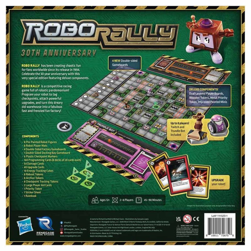 Robo Rally 30th Anniversary Edition back