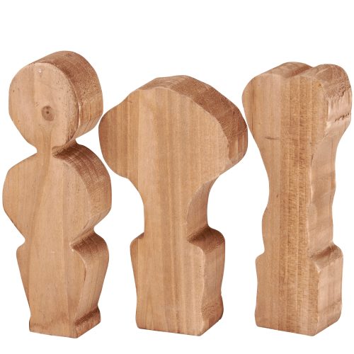 Set of 3 Wooden Topiary Stand alone Wooden Plant Shaped Decor 4