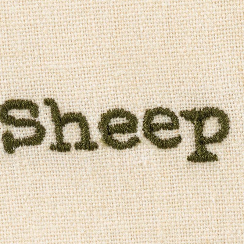 Sheep Happens Dish Cloth Towel Cotten Linen Novelty Tea Towel Embroidered Text 18 x 28 4