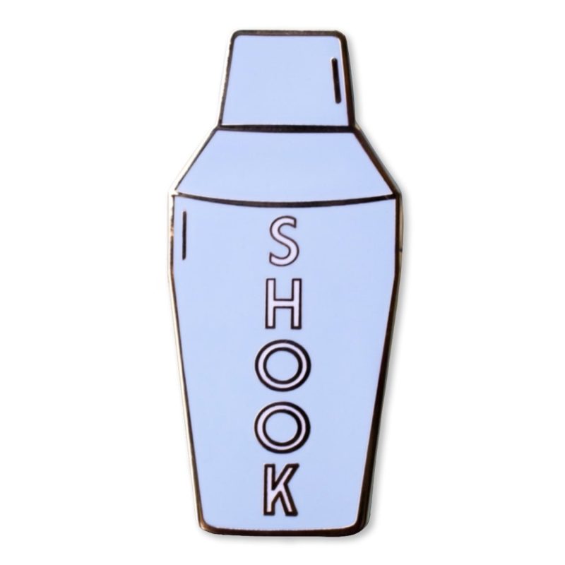 Shook Cocktail Shaker Enamel Pin 2