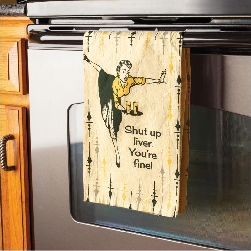 Shut Up Liver Youre Fine Dish Cloth Towel Novelty Tea Towel Cute Kitchen Hand Towel 28 x 28 2