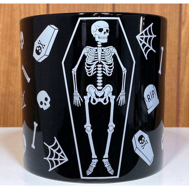 Skeleton Spooky Ceramic Plant Container Flower Succulents Planter Pot 2