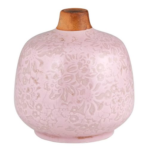 Small Ceramic Light Pink Bud Vase Decorative Versatile Flower Pot 4 52 x 4 92 3