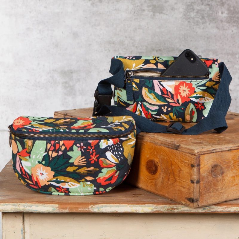 Superbloom Cotton Hip Bag Adjustable Strap Floral Waist Belt Bag Fanny Pack 5