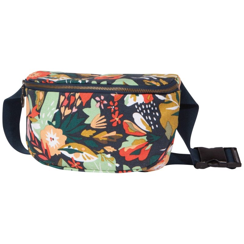 Superbloom Cotton Hip Bag Adjustable Strap Floral Waist Belt Bag Fanny Pack