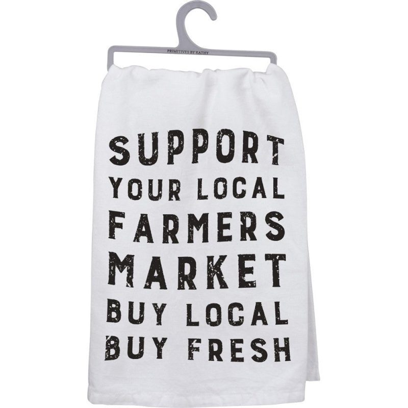 Support Your Local Farmers Market Dish Cloth Towel Novelty Tea Towels Cute Farmhouse Kitchen Hand Towel