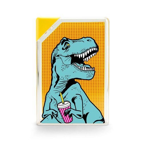 T Rex Flask Style Pop Art Water Bottle Flat Profile Fits in Handbag BPA Free and Dishwasher Safe 4