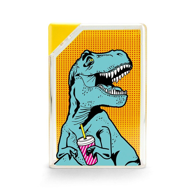 T Rex Flask Style Pop Art Water Bottle Flat Profile Fits in Handbag BPA Free and Dishwasher Safe 4