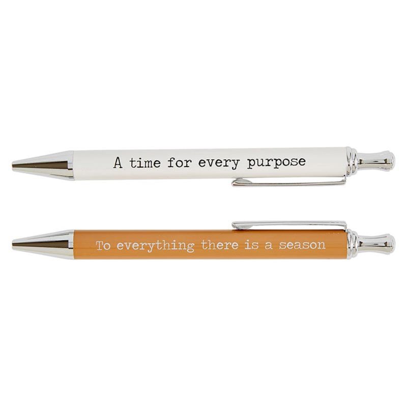 To Everything Inspirational Pen Set Set of 2 Giftable Pens in Box Refillable