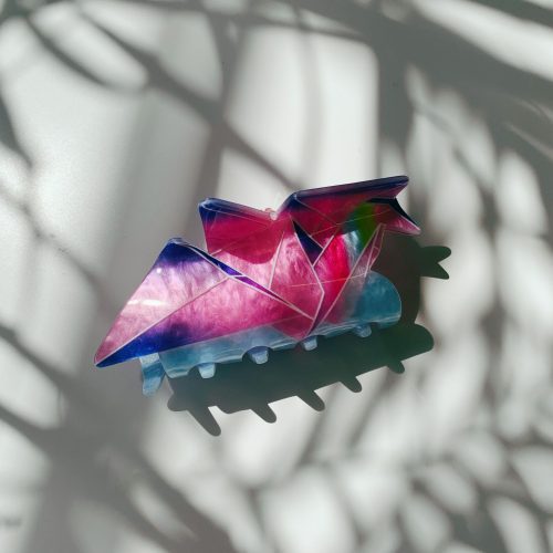 Velvet Claws Origami Bird Hair Clip Claw Clip in Velvet Travel Bag 5