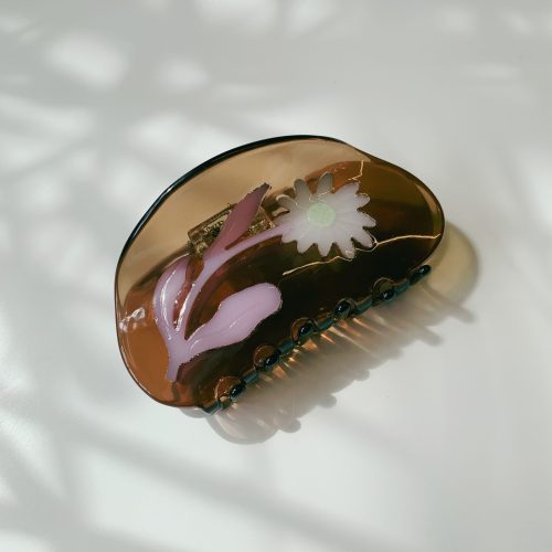 Velvet Claws Pure Seventies Amber Flower Hair Claw Claw Clip in Velvet Travel Bag 9