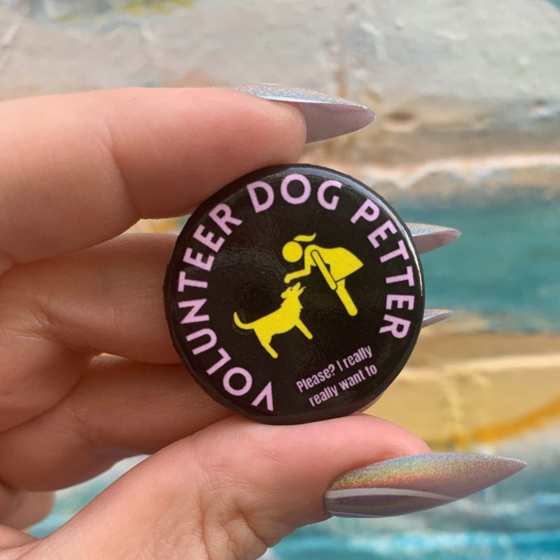 Volunteer Dog Petter 1 25 Pinback Button Dog Lover Badge