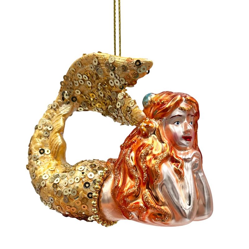 WBM 01MesmerizingMermaidGlassOrnament BeachySeaGoddessHolidayDecor