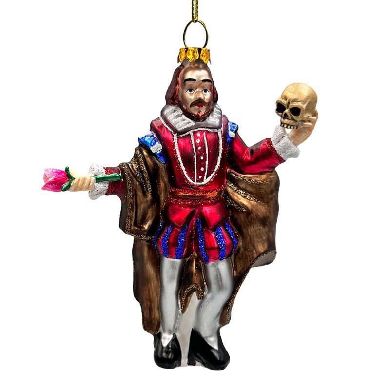 WBM 01TheMelancholyPrinceWilliamShakespeareGlassOrnament UniqueRenaissanceItalyChristmasDecor