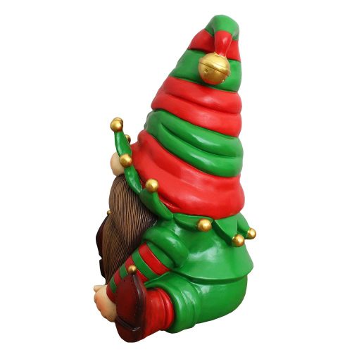 WBM 02CheerfulElfGnomeFestiveFigurine 8ChristmasGardenStatue